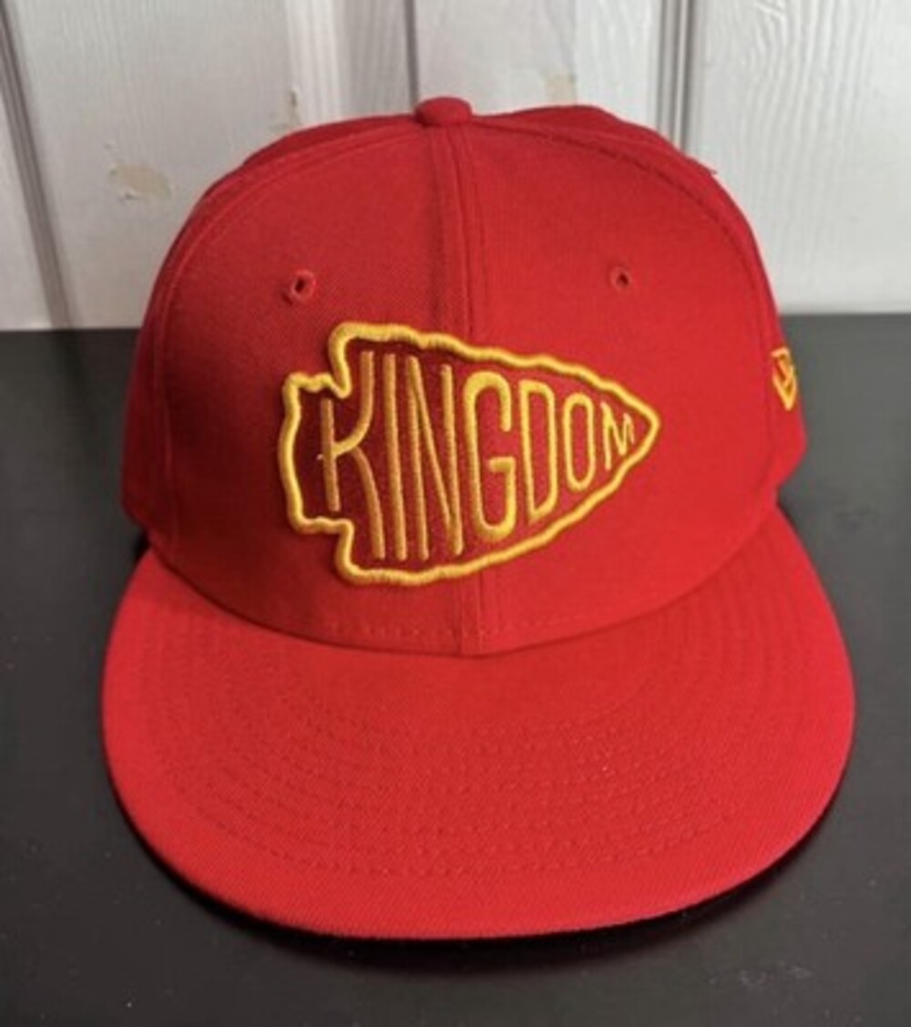 New Era Chiefs Kingdom Youth Fitted Hat 6 7/8 Red And Yellow